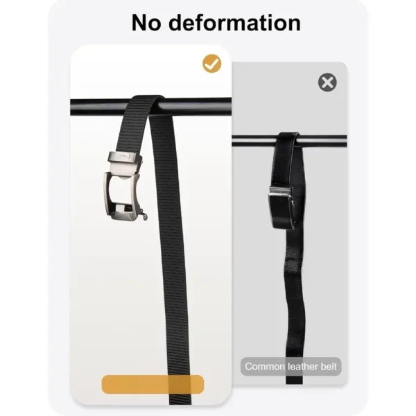 Ratchet Belt for Men, Nylon Web Tactical Belt with Automatic Slide Buckle, Adjustable Trim to Fit - Image 5
