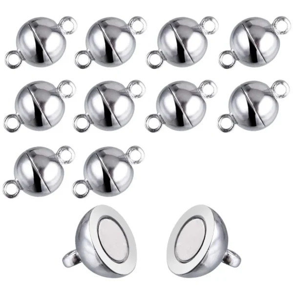 20 Packs Smooth Ball Magnetic Buckle Diy Accessories Pearl Necklace Bracelet Magnetic Buckle Handmade Jewelry Magnetic Buckle - Image 2