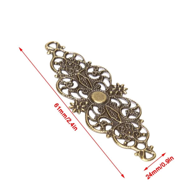 20Pcs Filigree Flower Wrap Connector Crafts DIY Embellishments Findings Jewelry - Image 6