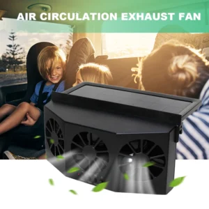 Portable Car Ventilation Fan with Solar Power and Multi Angle Adjustment for Eco Friendly Interior Cooling
