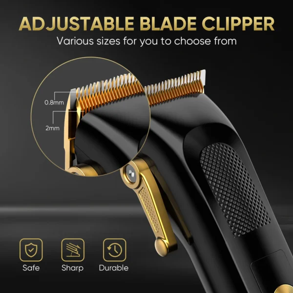 Sejoy Professional Electric Hair Clippers Kits 2 Gears Speeds LCD Rechargeable Hair Trimmers for Men Cordless Hair Cut Machine - Image 2