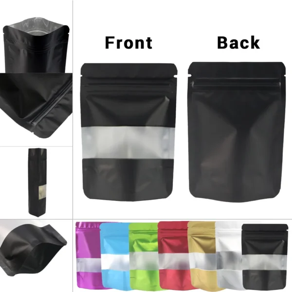 Reclosable Zip Lock Bags Kitchen Organizer Bags Stand Up Biscuits Pouches Eco Aluminum Foil Mylar Plastic Bags With Clear Window - Image 6