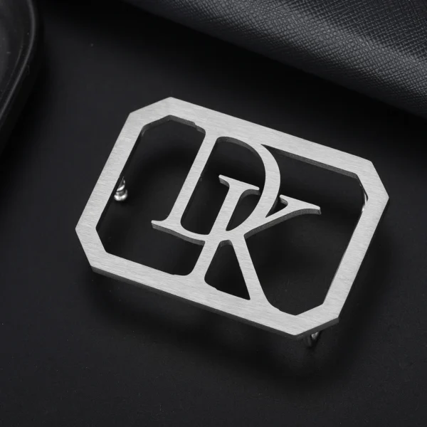 Customized Personalized Letters Design Double Buckle Unisex Accessories For Friend High Quality PU Leather Belt Stainless Steel - Image 4