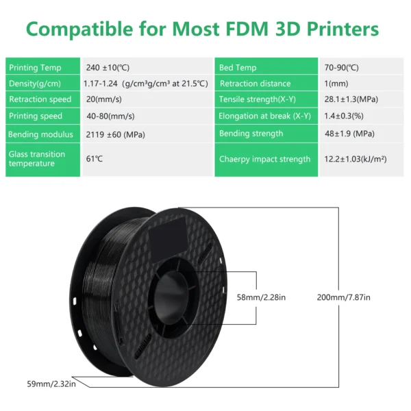 3D Printer Filament 1kg PETG PLA TPU 1.75mm 95A TPU 2.2LBS 3D Printing Plastic Material Eco Friendly No Bubble - Image 5