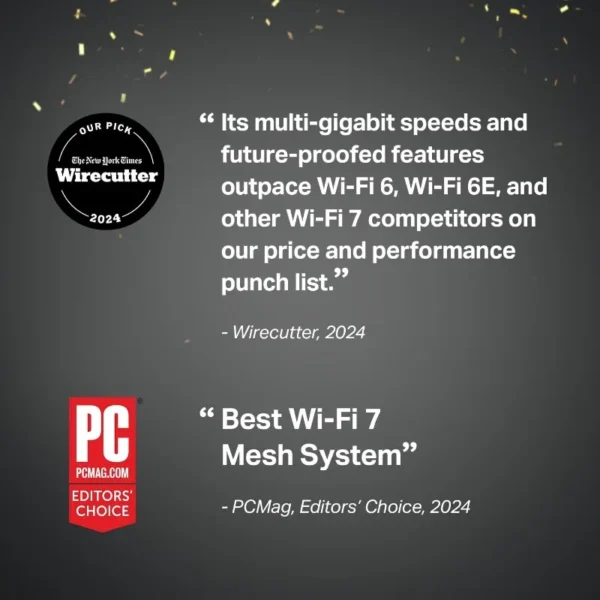 Tri-Band WiFi 7 BE10000 Whole Home Mesh System (Deco BE63) | 6-Stream 10 Gbps | 4 × 2.5G Ports Wired Backhaul, 4× Smart Internal - Image 2