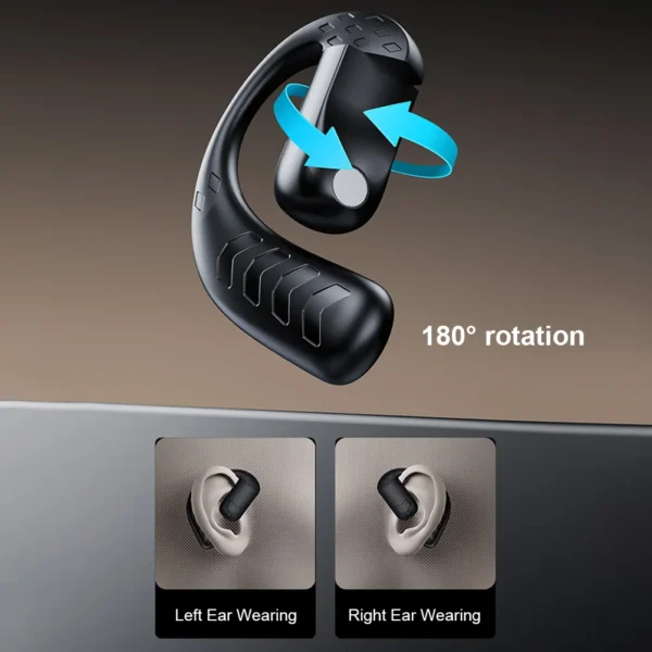 Handsfree Headset Bluetooth-Compatible Earpiece Ear Hook Single Earphones Noise Canceling Waterproof for Android iPhone Samsung - Image 4