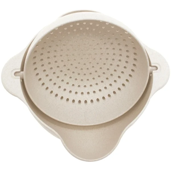 ECO Colander Bowl Set Nestable Design BPA Free Heat Resistant Kitchen Tool Food Safe Easy Storage 1.37qt 1.87qt - Image 5