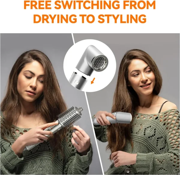 Air Wrap Hair Styler：5 in 1 Hair Dryer Brush Set With High-Speed Negative Ionic Blow Dryer Detachable Air Curler auto Air Wrap - Image 5