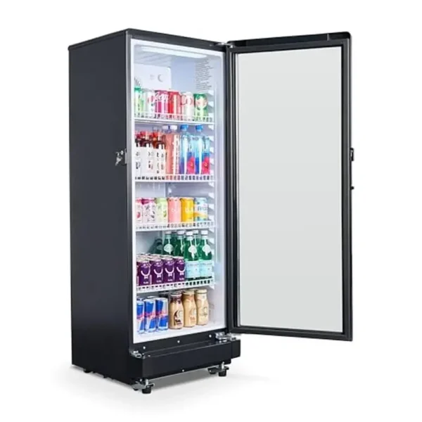 Glass Door Display Refrigerator Commercial Beverage Cooler 7.1 cu ft Freestanding with Wheels Manual Defrost Freezerless 21.06"D - Image 2