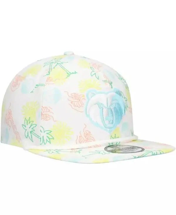 New Era | Men's White Memphis Grizzlies Palm Trees and Waves Golfer Adjustable Hat - Image 3