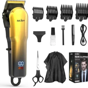 Sejoy Electric Hair Clippers for Men Professional Hair Trimmer Machine Rechargeable Cordless Multifunctional Barber Gift
