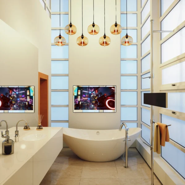 Souria 32 Inches 4K Smart Android Version Touchscreen Mirror Bathroom LED IP65 Waterproof TV Television WiFi ATV New - Image 4