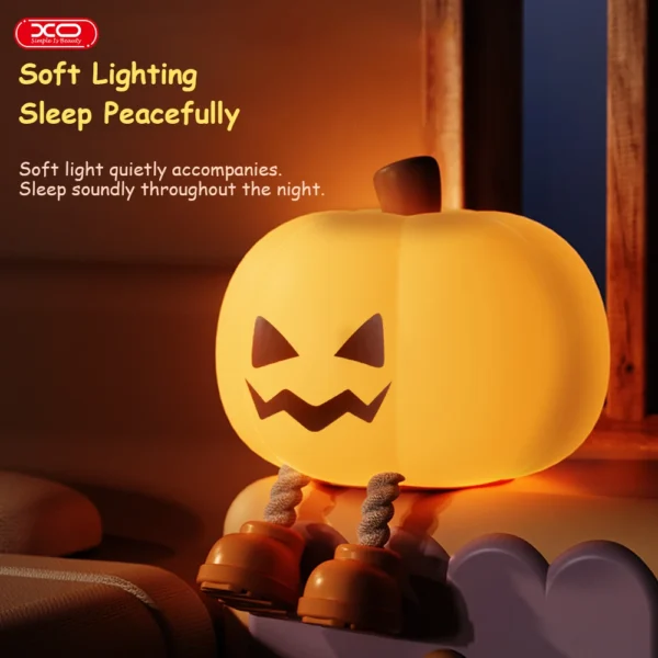 Pumpkin Night Light Cute Soft Silicone Safe Lamp Decorations Timing Dimmable Bedside Decor Kids Babies Halloween Gifts - Image 2