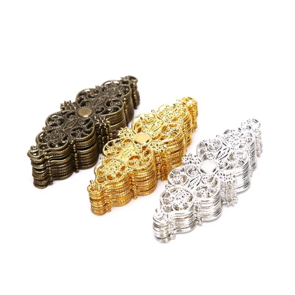20Pcs Filigree Flower Wrap Connector Crafts DIY Embellishments Findings Jewelry - Image 2