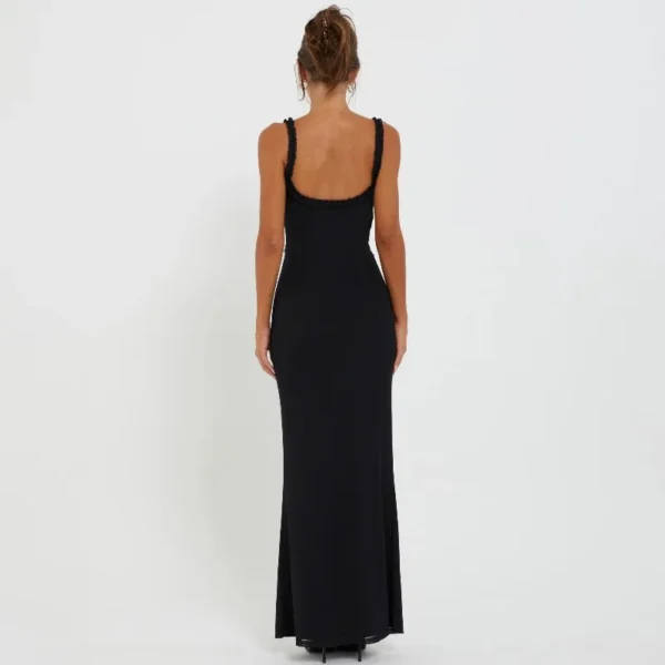 Fashion Backless Cutout Dresses Sexy Beachwear Dresses Birthday Party Midnight Clubwear Solid Color Sleeveless Women Dresses - Image 3