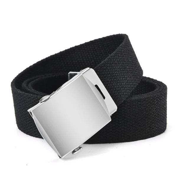 1Pcs New Fashion Unisex Tactical Waist Belt Jeans Male Casual Men Women Belt Canvas 3.0cm Webbing Waistband Ceinture Femme Belts - Image 3