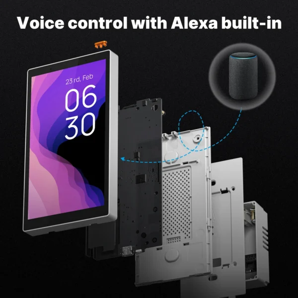 MOES Tuya Wifi Smart 5-inch Touch Screen US Center Control Panel Voice Control Alexa And ZigBee Gateway Built-in Scene Control - Image 2