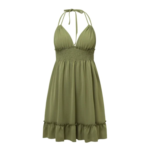 Fashion Summer Dresses 2024 Summer Dresses For Women Trendy Boho Floral Print Cover Up V Neck Sleeveless Sundresses 여름 원피스 - Image 4