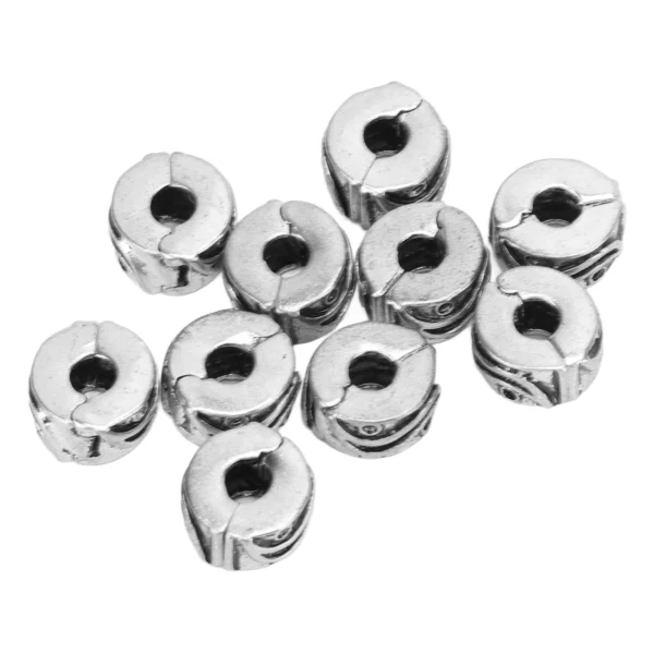 10pcs Clip Lock Beads Antique Silver Bracelet Non Slip Positioning Clip Buckle Beads DIY Hand Made Jewelry Accessories Style 2 - Image 4