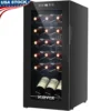 18 Bottle Freestanding Compressor Wine Cooler Refrigerator Digital Temperature Control Beverage Chiller Quiet Operation Touch