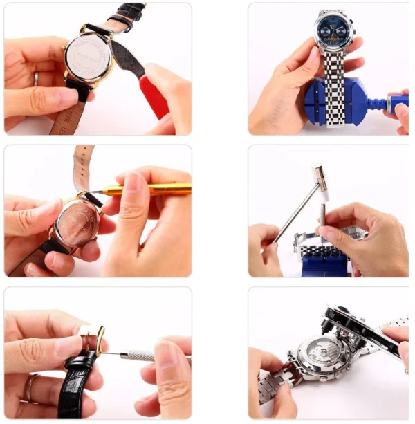 147-Piece Clock Maintenance Hardware Tools Watch Maintenance Open Back Cover Remove Strap Repair Kit - Image 5
