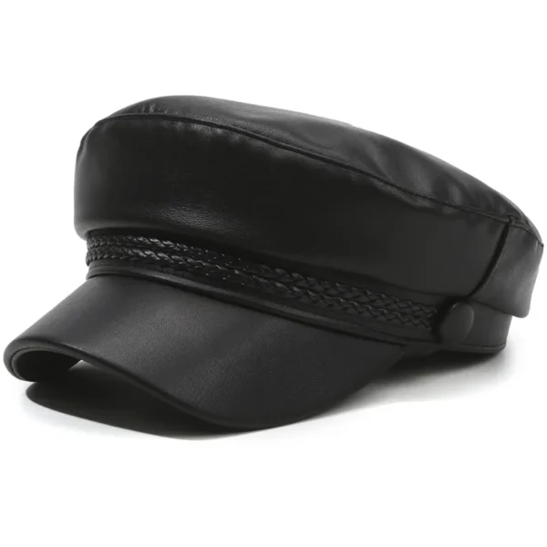 Spring and Autumn Versatile Beret Retro Flat Top Visor Small Face Black Painter Hat Fashion Hat Classic Versatile Adjustable - Image 5
