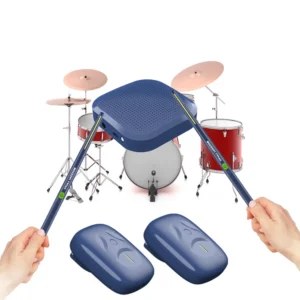 Virtual Air Drum Set Electronic Practice Drum Kit with Pedals and Sticks for Beginners Children and Adults