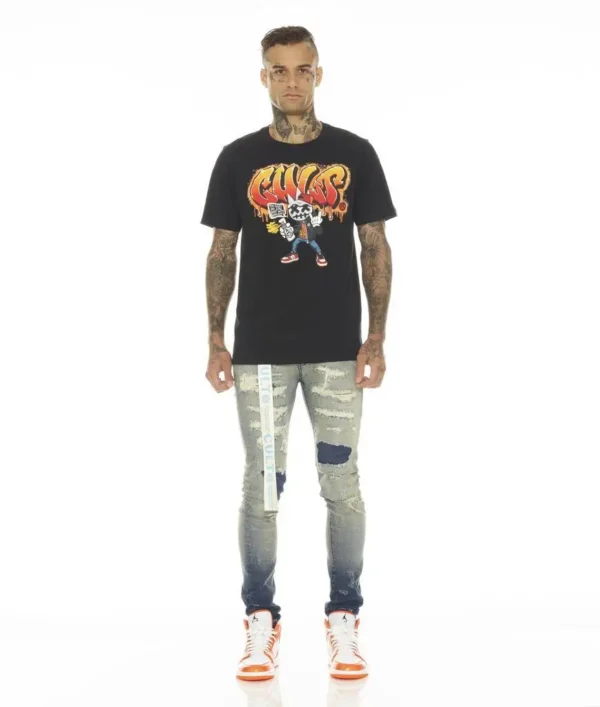 Cult of Individuality | PUNK SUPER SKINNY STRETCH W/ BEET RED BELT IN INO - Image 2