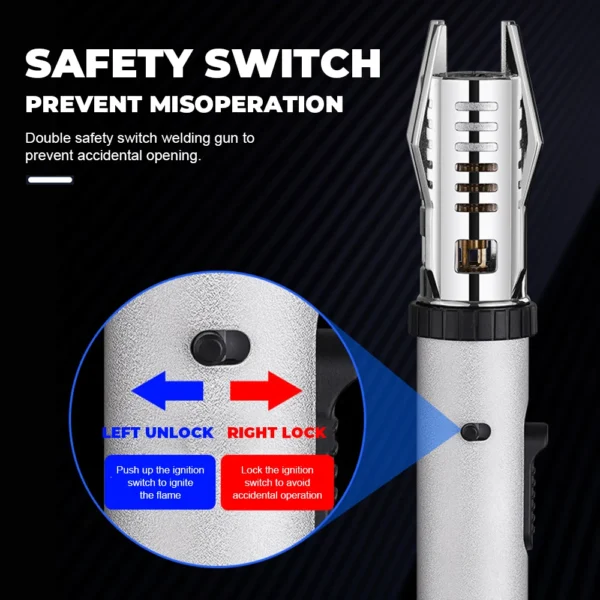 Windproof Turbo Torch Jet Butane Gas Lighter 360 Degree Inverted Ignition Cigar Lighters for Kitchen Candles BBQ Baking Camping - Image 4