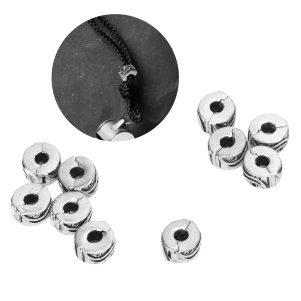 10pcs Clip Lock Beads Antique Silver Bracelet Non Slip Positioning Clip Buckle Beads DIY Hand Made Jewelry Accessories Style 2 - Image 6