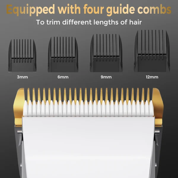 Sejoy Professional Hair Clippers for Men Rechargeable Beard Trimmer Cordless Barber Clippers for Hair Cutting Grooming - Image 4
