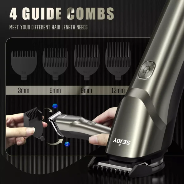 Sejoy Hair Cut Machine For Men Professional Hair Clippers Electric Shaver Beard Trimmers Machine Cordless - Image 6