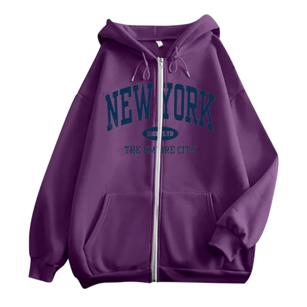 Streetwear Basic Hooded Sweatshirt Women's Casual Long Sleeve Track Jackets With Pockets Cropped Sweaters Hoodies For Women - Image 4
