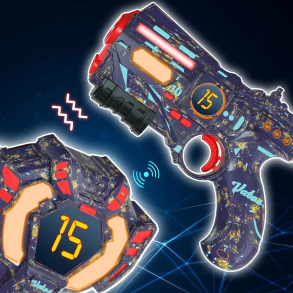 VATOS Rechargeable Health-value Data SYNC Laser Tag Gun Infrared Laser Tag Sets 4 Vest Glowing Light Lazer Tag Game for Adults f - Image 5