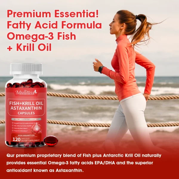 Mulittea Astaxanthin Capsules Promotes Cardiovascular Health and Accelerates Metabolism supporting Eye, Joint & Skin Health - Image 2