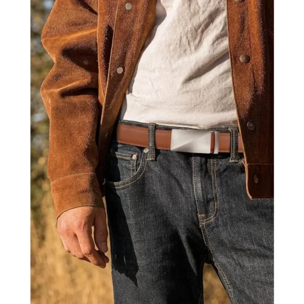 Mens Belt Leather Ratchet Belt - Customizable Fit, Effortless Style (35mm) - Image 3