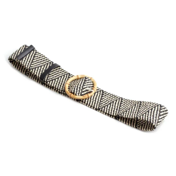 Straw Woven Belt Bohemian Beach Waist for Summer Dress for Slimming Elastic Waist Accessory - Image 3