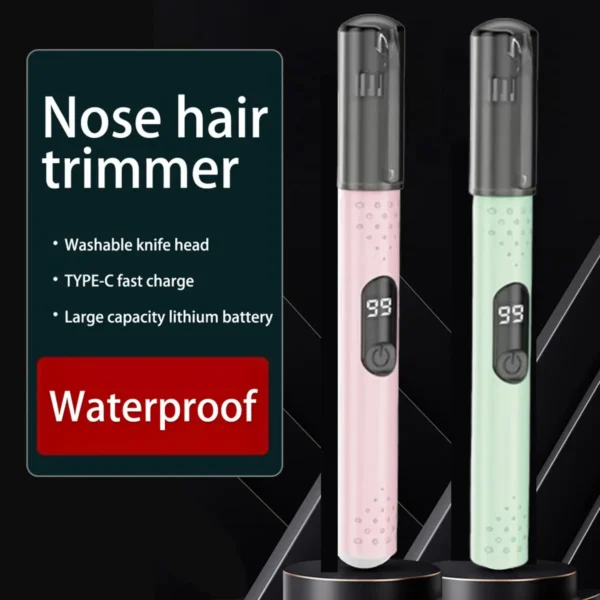 Mini Electric Nose Hair Trimmer Portable Clipper Rechargeable Eyebrow Ear Hair Shaver For Men Safe Cleaner Razor