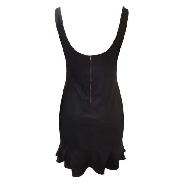 Women's Deep V-Neck Sleeveless Dress, Backless, Ruffled, Monochromatic, Hip-Hugging, Sexy, Fashionable, 2024 - Image 5