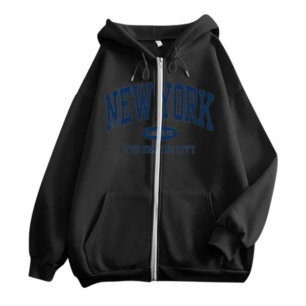Streetwear Basic Hooded Sweatshirt Women's Casual Long Sleeve Track Jackets With Pockets Cropped Sweaters Hoodies For Women - Image 5