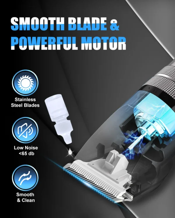 Sejoy Professional Electric Hair Trimmer Cordless Men's Hair Clipper Beard Trimmer Stainless Steel Blades Quiet Motor - Image 2