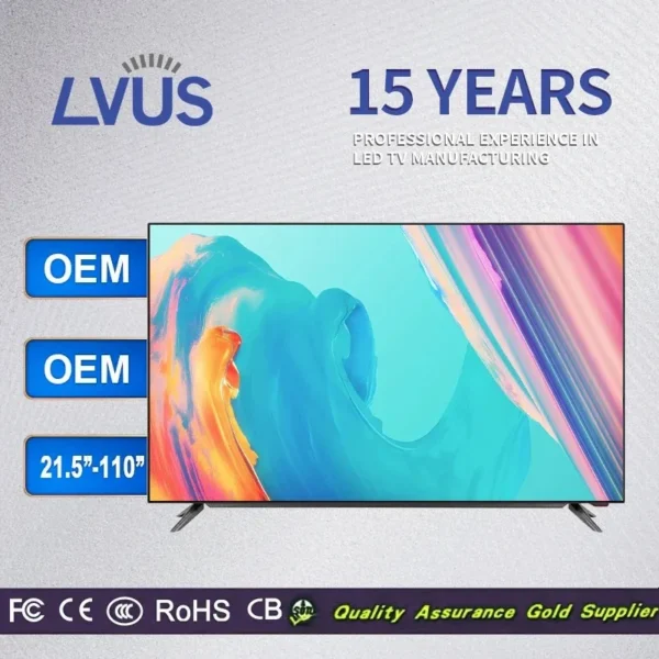 2024 Original Accept OEM Led Set 4k Android Smart 32 40 43 50 55 65 75 85 Inch Televisions Smart Tvs Televisor for Sale - Image 5