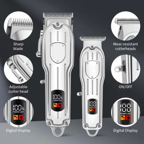 3 in1/1pc Hair Cutting Grooming Kit Professional Hair Clippers and Shaver Set Cordless Beard Trimming for Men - Image 2