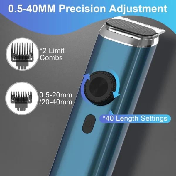 Sejoy Beard Trimmer for Men Cordless Nose Hair Trimmer Waterproof Hair Clippers and Trimmers Set Electric Razor - Image 6
