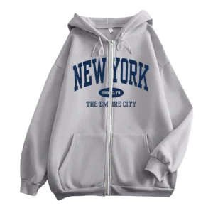 Streetwear Basic Hooded Sweatshirt Women's Casual Long Sleeve Track Jackets With Pockets Cropped Sweaters Hoodies For Women