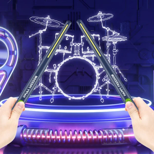Virtual Air Drum Set Electronic Practice Drum Kit with Pedals and Sticks for Beginners Children and Adults - Image 3