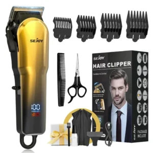 Sejoy Men's Hair Trimmer Multifunction Hair clippers for Body Head Hair Electric Beard Trimmer Shaver Rechargeable Grooming Kit