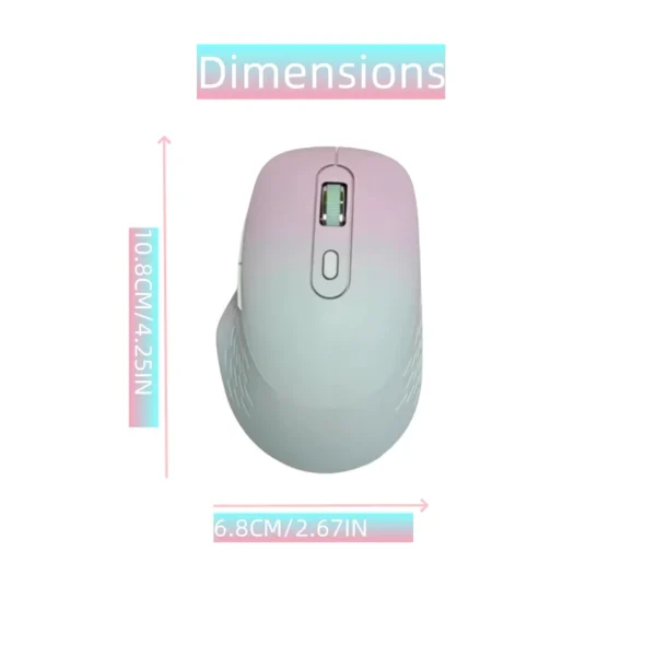 Wireless Mouse, 2.4G Noiseless Mouse, USB Receiver, Portable Computer Mouse for PC, Tablet PC, Notebook, Laptop, Windows System - Image 2