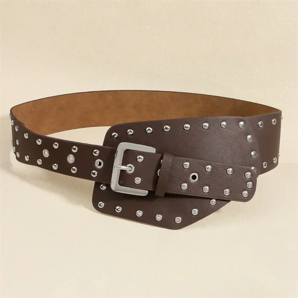 Women s Fashion Wide Waist Belt Elastic Stretch Punk Style Cinch Belts for Shirt Dress and Skirt - Image 5