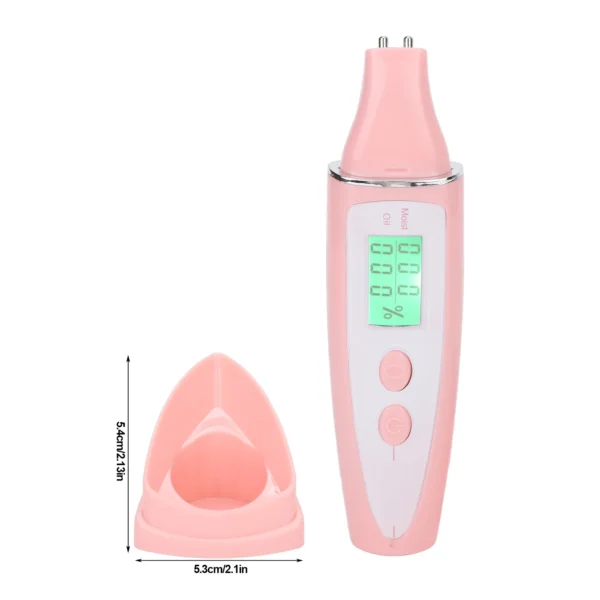 Facial Skin Tester Smart Display Skin Care Portable Digital Skin Detector Pen for Home Beauty Salon Pink - Image 2
